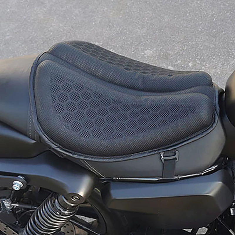 Almofada de assento para motocicleta, antiderrapante, inflável, 3d, almofada de ar, alívio de pressão, assento de passeio, acessórios para motocicleta